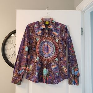 Craig Taylor fiona fit Masquerade Ball  button down shirt M